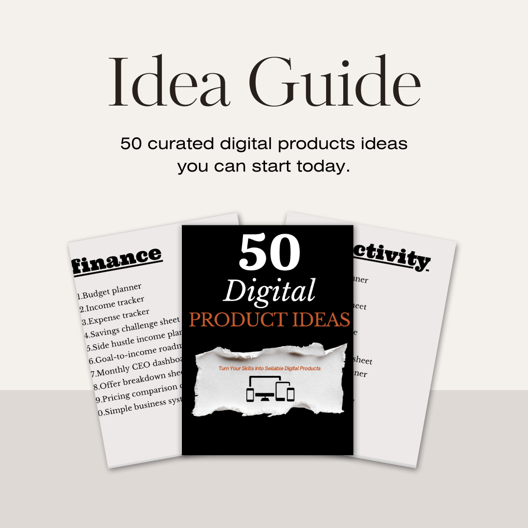 50 Digital Product Ideas
