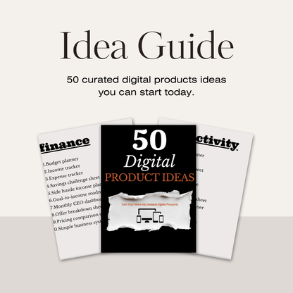 50 Digital Product Ideas